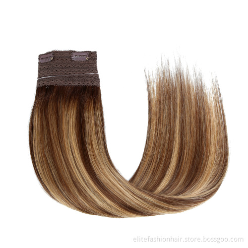 Silky Straight Halo Hair Extensions with Invisible Transparent Wire Adjustable Size for Woman Halo human Hair Extensions